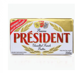 PRESIDENT UNSALTED BUTTER 200g