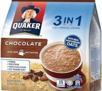 QUAKER OATS 3IN1 CHOCOLATE FLAVOURED 300G